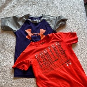 Bundle of 2 Boys Under Armour Heat Gear shirts